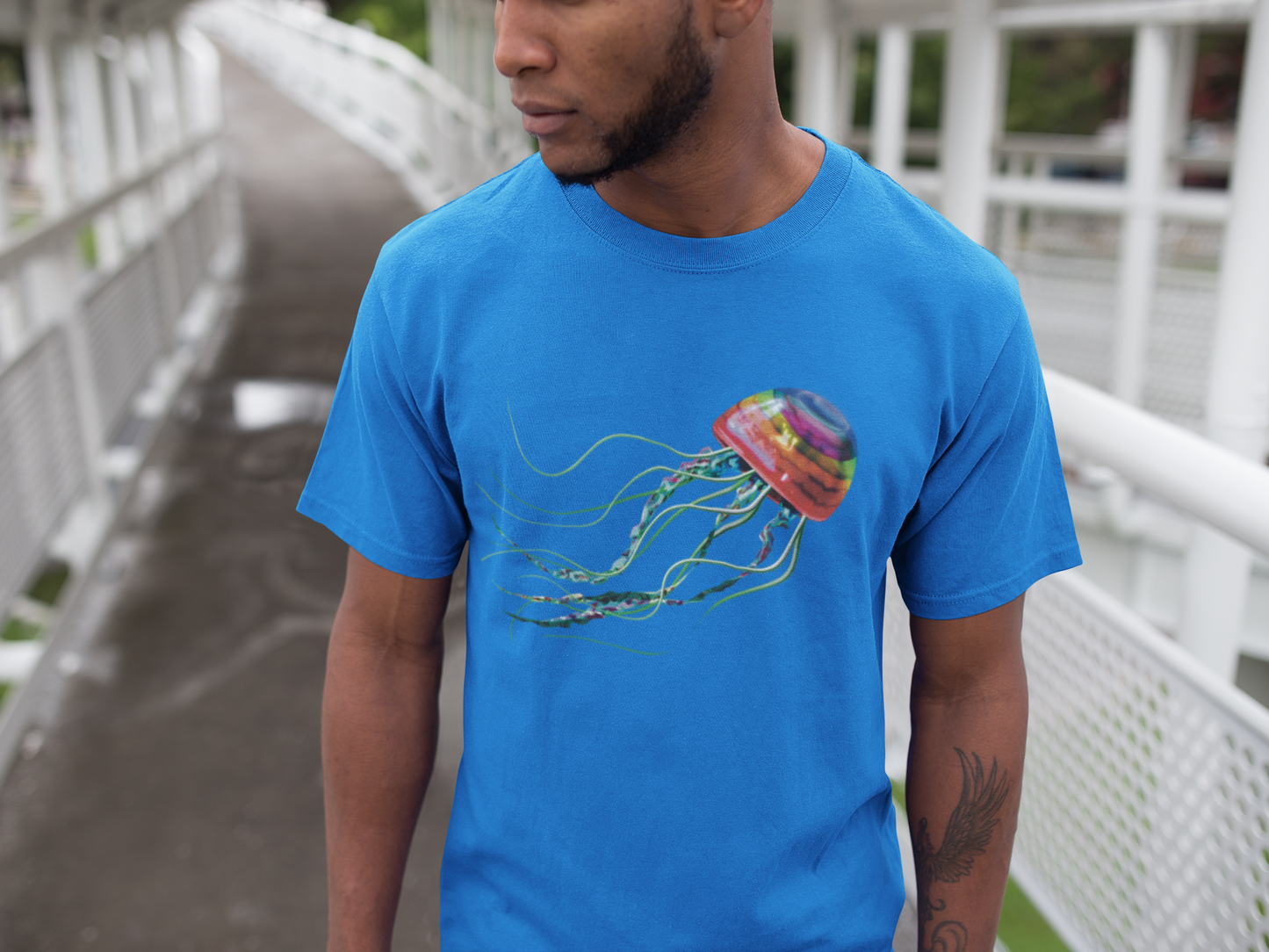 Jello-fish printed t-shirt