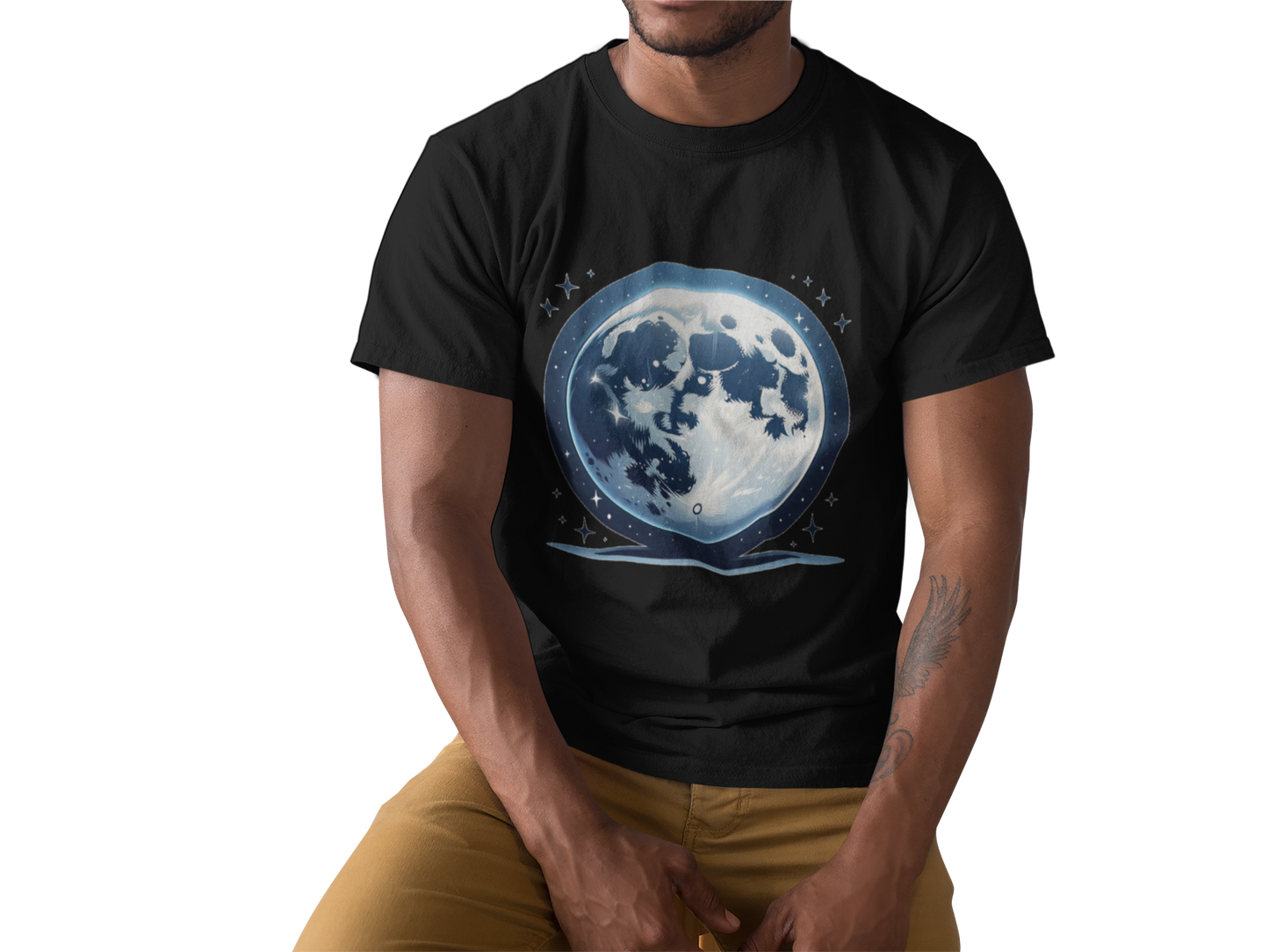 Stary moon printed t-shirt